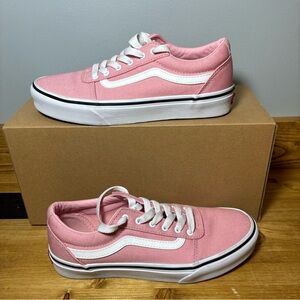 Vans Old Skool Canvas Sneakers Pink White US Missy Size 5